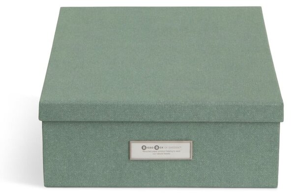 Zielone kartonowe organizery zestaw 5 szt. na dokumenty Holger Canvas Paper Laminate – Bigso