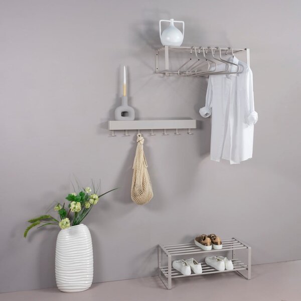 Szarobrązowa metalowa szafka na buty 70x29x27 cm Rex – Spinder Design