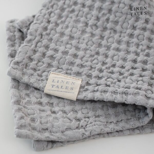 Jasnoszare ręczniki zestaw 3 szt. Honeycomb – Linen Tales