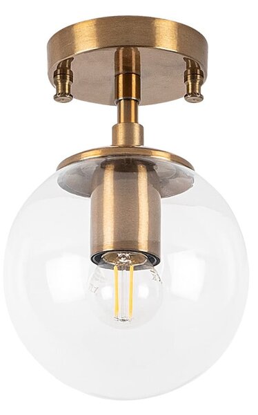 Lampa sufitowa w kolorze mosiądzu ze szklanym kloszem ø 15 cm Atmaca – Opviq lights