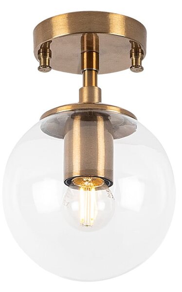 Lampa sufitowa w kolorze mosiądzu ze szklanym kloszem ø 15 cm Atmaca – Opviq lights