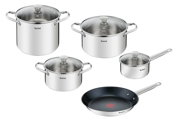 Zestaw garnków ze stali nierdzewnej 9 el. Cook Eat – Tefal
