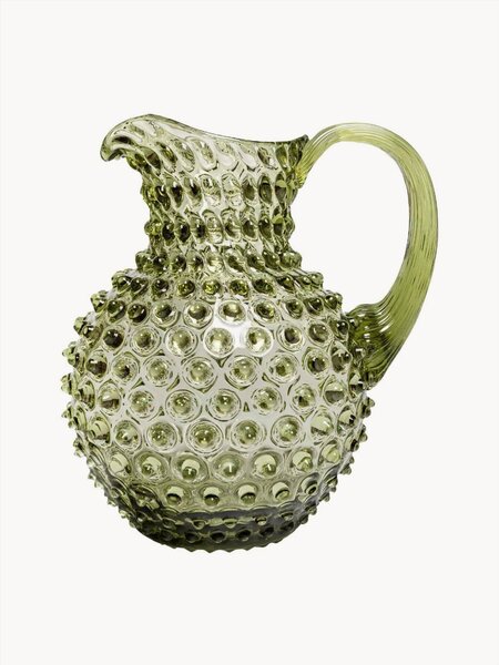 Dzbanek ze szkła dmuchanego Paris Hobnail, 1,5 l
