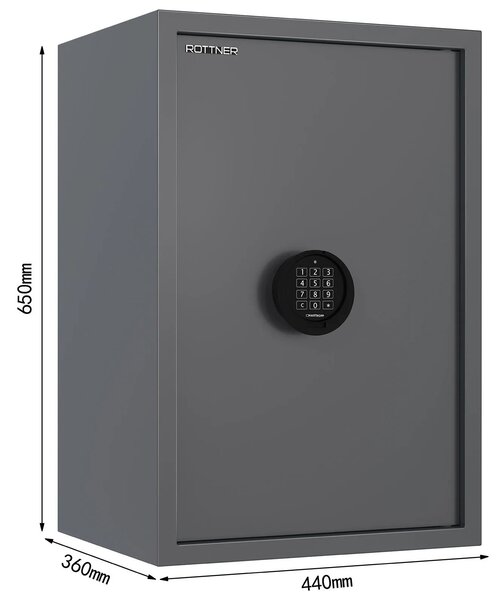 Sejf meblowy PRAKTIK 65 EL, elektroniczny S1, 650 x 440 x 360 mm, 79 l