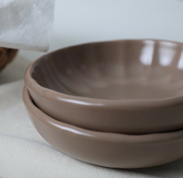 Zestaw 6 misek kamionkowych Laguna 12 cm, brązowy