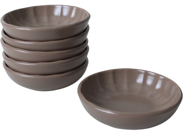 Zestaw 6 misek kamionkowych Laguna 12 cm, brązowy