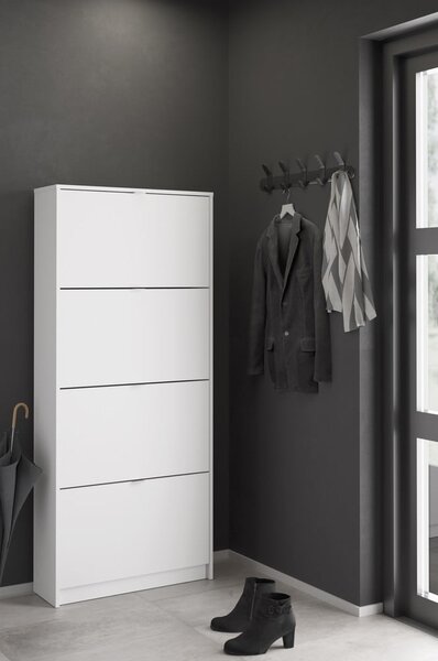 Biała uchylna szafka na buty Shoes – Tvilum