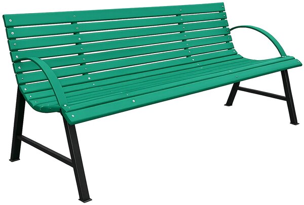 Zielona ławka ogrodowa 120 cm D7-M05