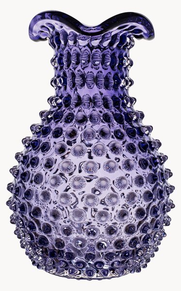 Wazon ze szkła dmuchanego Hobnail, W 21 cm