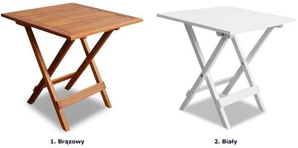 Biały drewniany stolik ogrodowy L6-P44