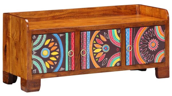 Szafka na buty Wielokolorowe 90 x 35 x 40 cm Lite Drewno Akacji