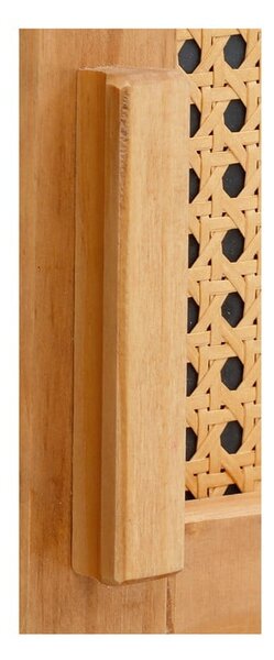 Komoda z drewna sosnowego z rattanowymi drzwiczkami Støraa Jolene, szer. 90 cm