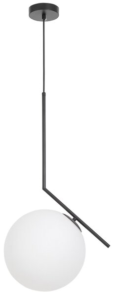 LAMPA WISZĄCA NOWOCZESNA CZARNA BIAŁA KULA SORENTO 25