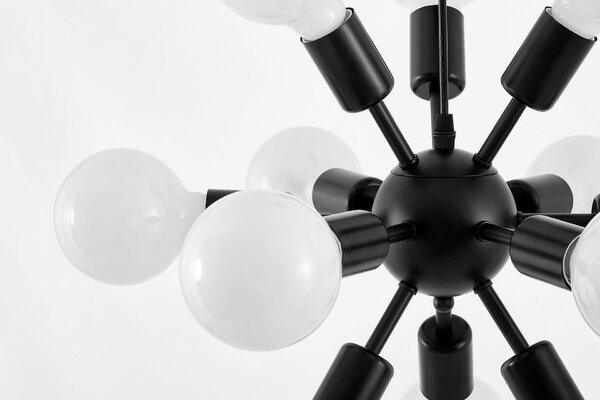 LAMPA WISZĄCA SUFITOWA NOWOCZESNA CZARNA NOVA W12