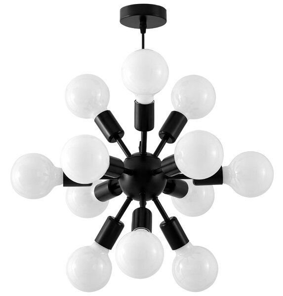 LAMPA WISZĄCA SUFITOWA NOWOCZESNA CZARNA NOVA W12