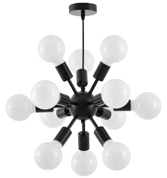 LAMPA WISZĄCA SUFITOWA NOWOCZESNA CZARNA NOVA W12