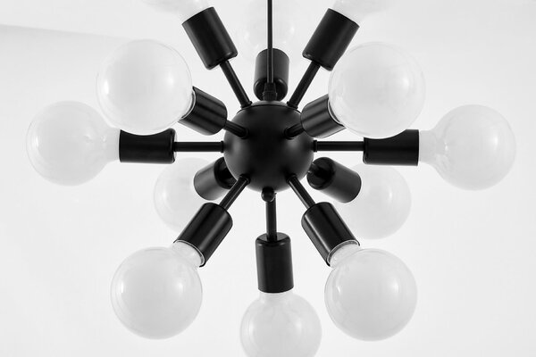 LAMPA WISZĄCA SUFITOWA NOWOCZESNA CZARNA NOVA W12