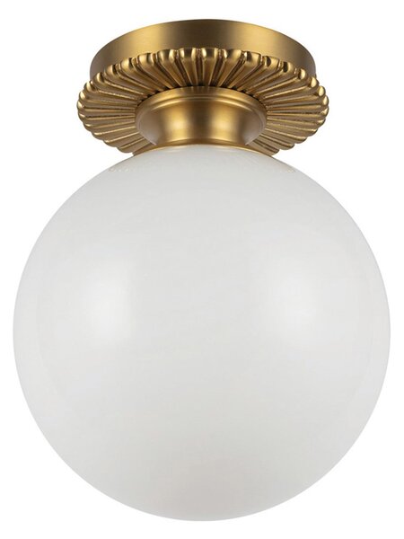 Lampa Sufitowa Elstead, Otis, ściemnialny, złoty | mosiężny, łazienka, szkło, vintage