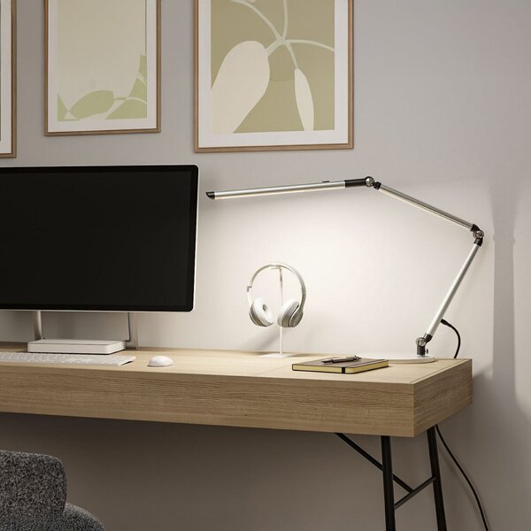 Lampa Stołowa Paulmann, FlexBar, ściemnialny, metaliczny, gabinet | pracownia, aluminium, nowoczesny
