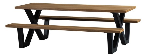 Ogrodowa stół z ławkami WOOOD Tablo, 206x145 cm