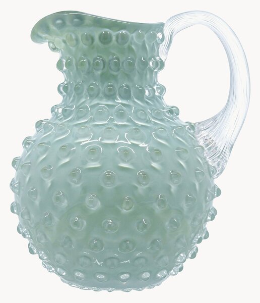 Dzbanek ze szkła dmuchanego Hobnail