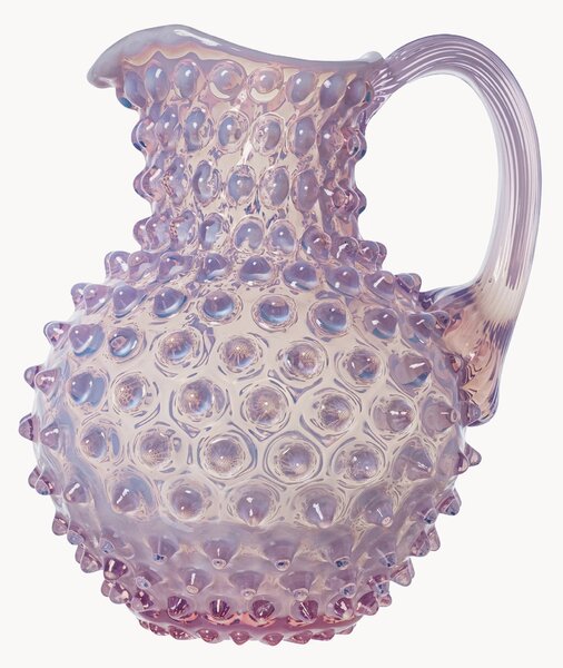 Dzbanek ze szkła dmuchanego Hobnail
