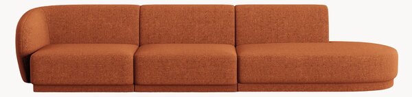 Sofa modułowa z szezlongiem z szenilu Lionel (4-osobowa), S 311 cm