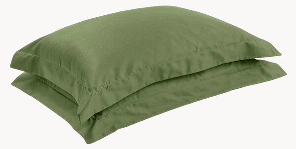 Komplet poszewek na poduszkę z satyny bawełnianej Olive Green, 2 elem