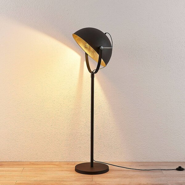 Lampa stojąca Muriel Lindby, czarny, salon / jadalnia, metal, nowoczesny