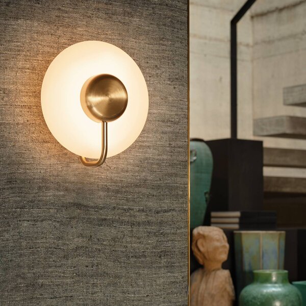 Kdln Kinkiet designerski TRATTO, możliwość ściemniania, mosiężny / złoty, salon / jadalnia, metal, design