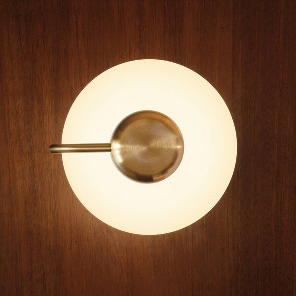 Kdln Kinkiet designerski TRATTO, możliwość ściemniania, mosiężny / złoty, salon / jadalnia, metal, design