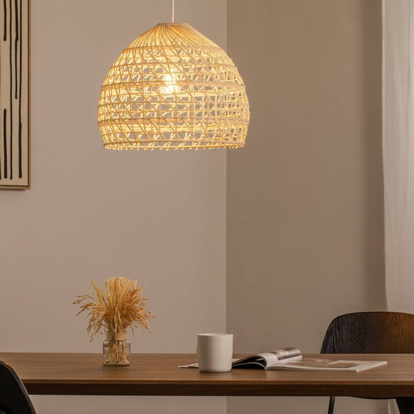 Lampa wisząca BOHO Nowodvorski Lighting, możliwość ściemniania, jasne drewno, salon / jadalnia, drewno