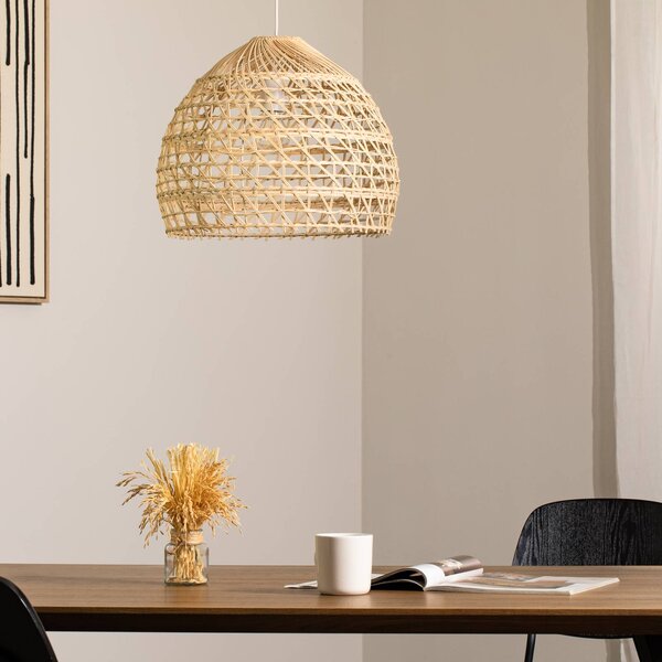 Lampa wisząca BOHO Nowodvorski Lighting, możliwość ściemniania, jasne drewno, salon / jadalnia, drewno
