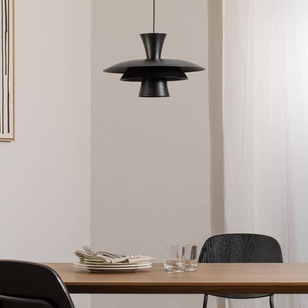 Lampa wisząca Plato Luminex, możliwość ściemniania, czarny, salon / jadalnia, metal, nowoczesny