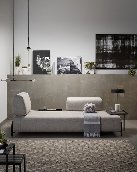 Beżowa sofa ze schowkiem Kave Home Compo