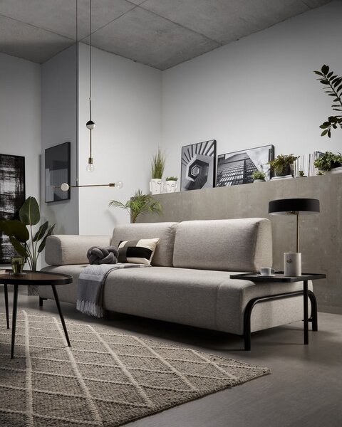 Beżowa sofa ze schowkiem Kave Home Compo