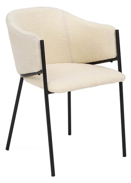 MebleMWM Krzesło Glamour DC-2144 quelle, czarne nogi, beż #3