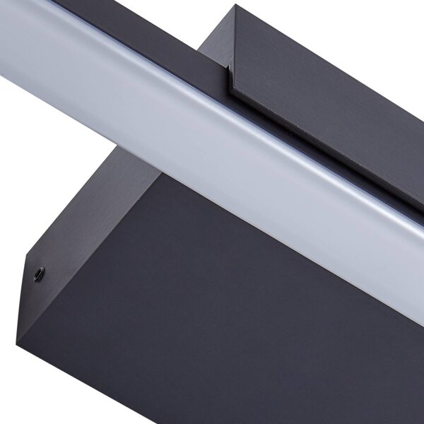 Kinkiet Kivana Lucande, czarny, łazienka, aluminium, nowoczesny