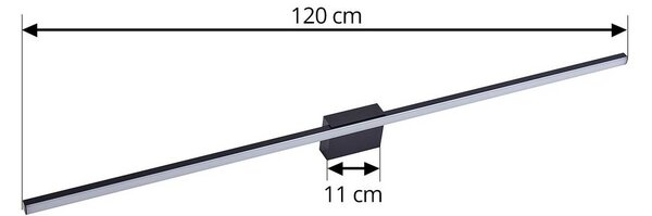 Kinkiet Kivana Lucande, czarny, łazienka, aluminium, nowoczesny