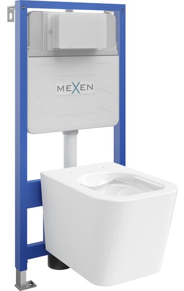 Mexen zestaw podtynkowy WC stelaż Fenix Slim z miską WC Teo, biały połysk - 6103385XX00