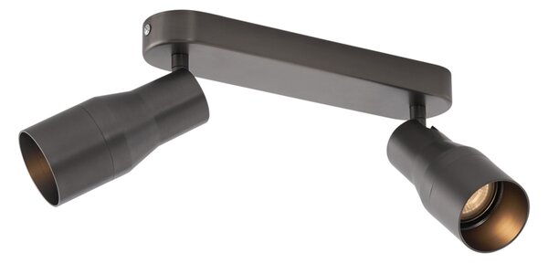 Okrągła lampa sufitowa Stanley, kolor ciemnoszary, oprawa GU10, 50 mm, 2 źródła światła
