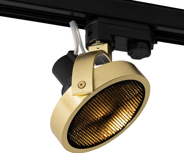 Nowoczesny 3-fazowy reflektor szynowy złoty - Master 111 Honey