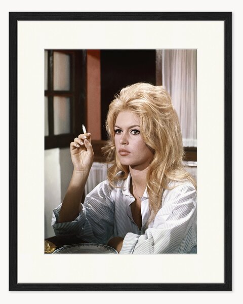 Ręcznie wykonana oprawiona fotografia Brigitte Bardot