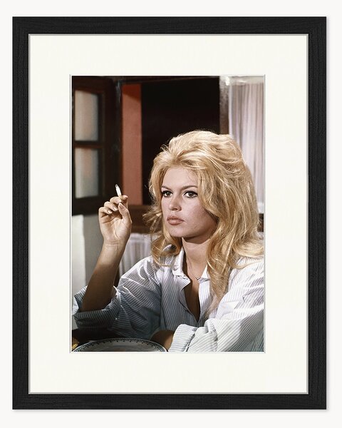 Ręcznie wykonana oprawiona fotografia Brigitte Bardot