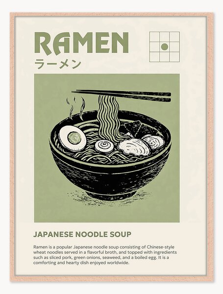 Ręcznie wykonany oprawiony druk cyfrowy Ramen