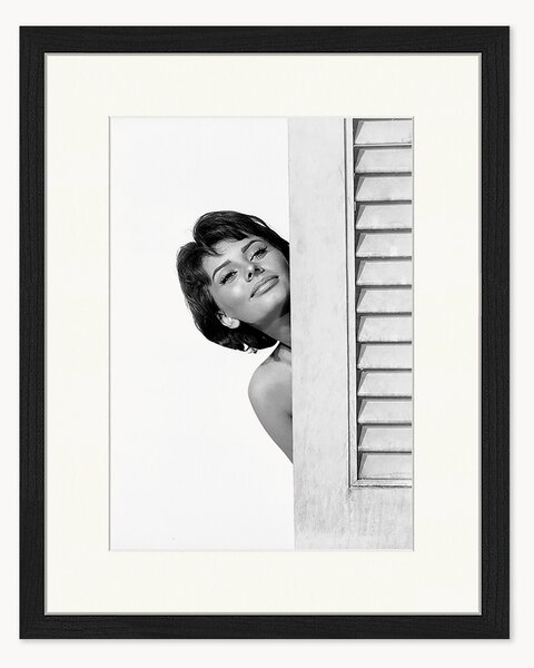 Ręcznie wykonana oprawiona fotografia Sophia Loren