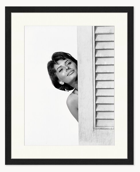 Ręcznie wykonana oprawiona fotografia Sophia Loren