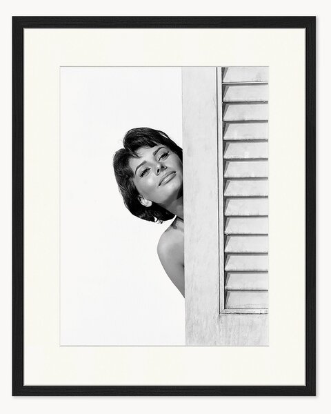 Ręcznie wykonana oprawiona fotografia Sophia Loren