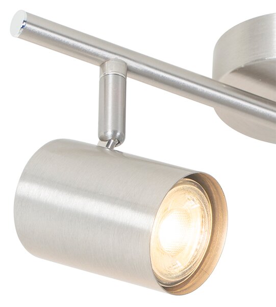 Nowoczesna lampa sufitowa stalowa 2-punktowa regulowana - Jeana