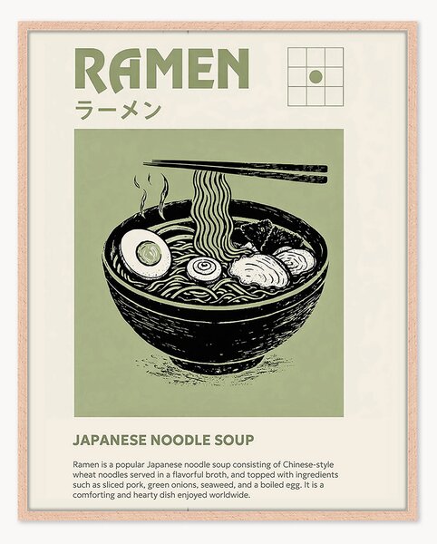 Ręcznie wykonany oprawiony druk cyfrowy Ramen
